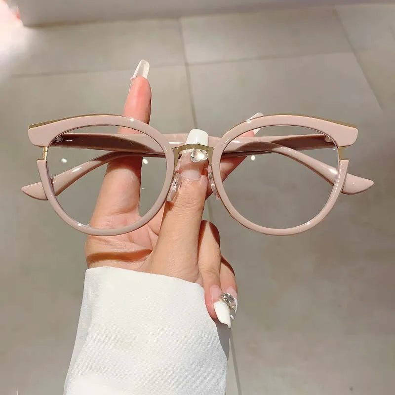 Vintage Anti Blue Light Cat Eye Glasses Women Luxury Brand Designer Trend Myopia Prescription Optical Eye Glasses Frame ShopOnlyDeal