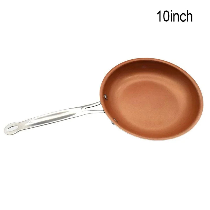 Non-Stick Skillet Copper Frying Pan | Ceramic Coating for Induction Cooking | Safe, Durable Saucepan Kitchen Accessories | Ideal for Healthy Cooking ShopOnlyDeal