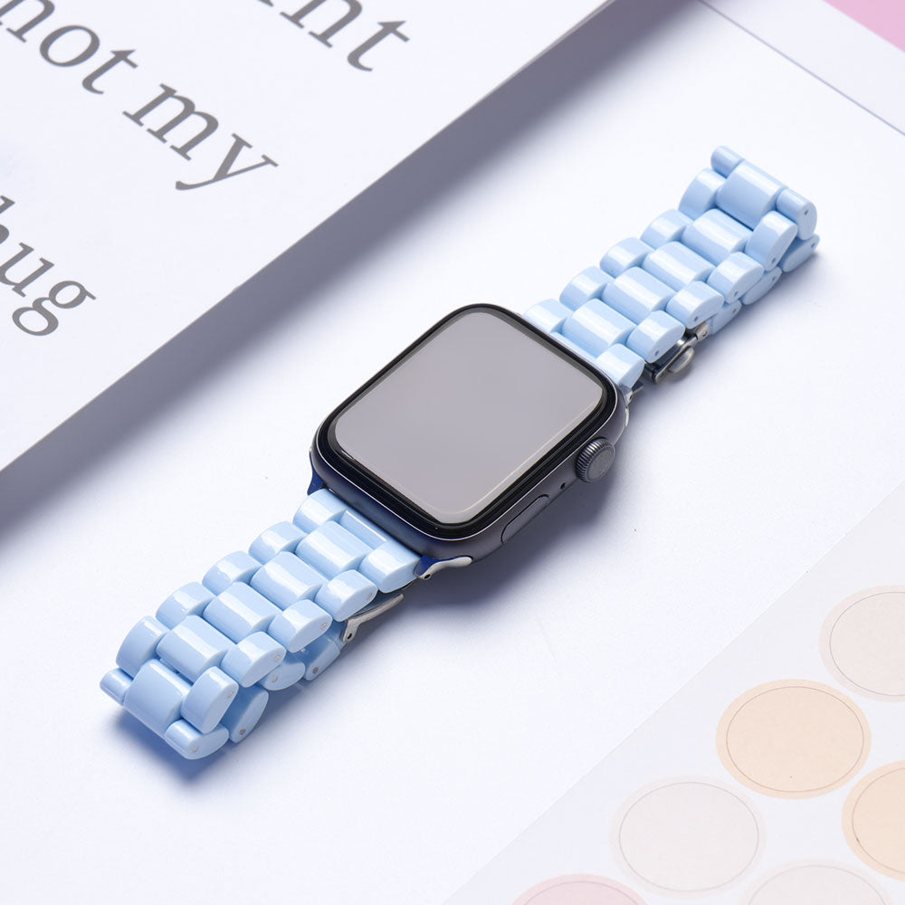 Pink Resin Watch strap for apple watch 40mm band 42 38mm correa candy steel for iwatch series 8 7 6 SE 5 4 40mm 41MM 45MM 49MM Ultra Black ShopOnlyDeal