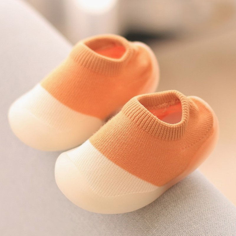 Baby Shoes First Walkers Comfortable Boys Girls Kids Rubber Soft Sole Floor Shoes Knit Booties Anti-Slip ShopOnlyDeal