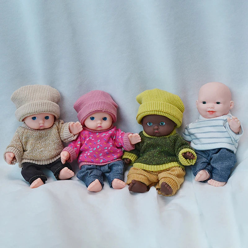 Reborn Dolls Baby Reborn Silicone Reborn Baby Doll 12cm Palm Dolls Pajamas Dress Simulation Baby Reborn Baby Doll Toys ShopOnlyDeal