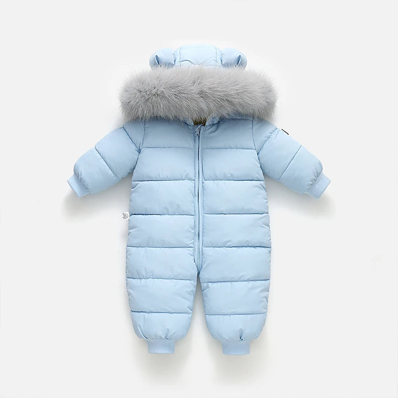 -30 Winter Snowsuit Baby plus velvet Down Jacket Infant Clothes little Girls clothing Boy Climbing Kids Jumpsuit toddler romper ShopOnlyDeal