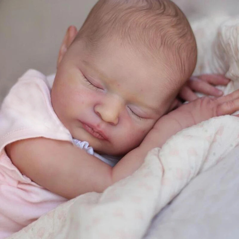 19Inch Laura Reborn Dolls Soft Cuddly Sleeping Baby Lifelike 3D Painted Skin Many Details Veins Reborn Baby Dolls muñecas bebes ShopOnlyDeal