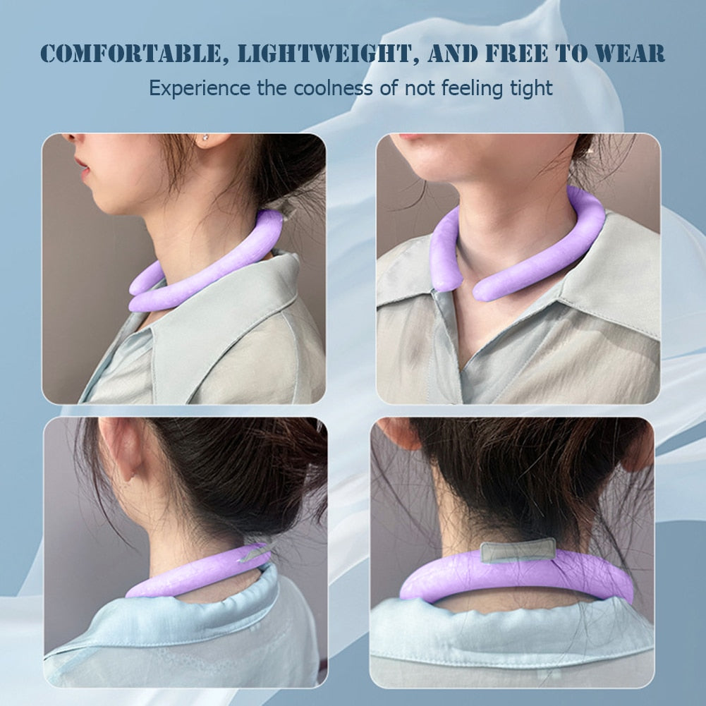 Neck Cooler Portable Wearable Cooling Neck Wraps Reusable Neck Cold Ice Pack Massager For Neck Cooling Care for Summer ShopOnlyDeal