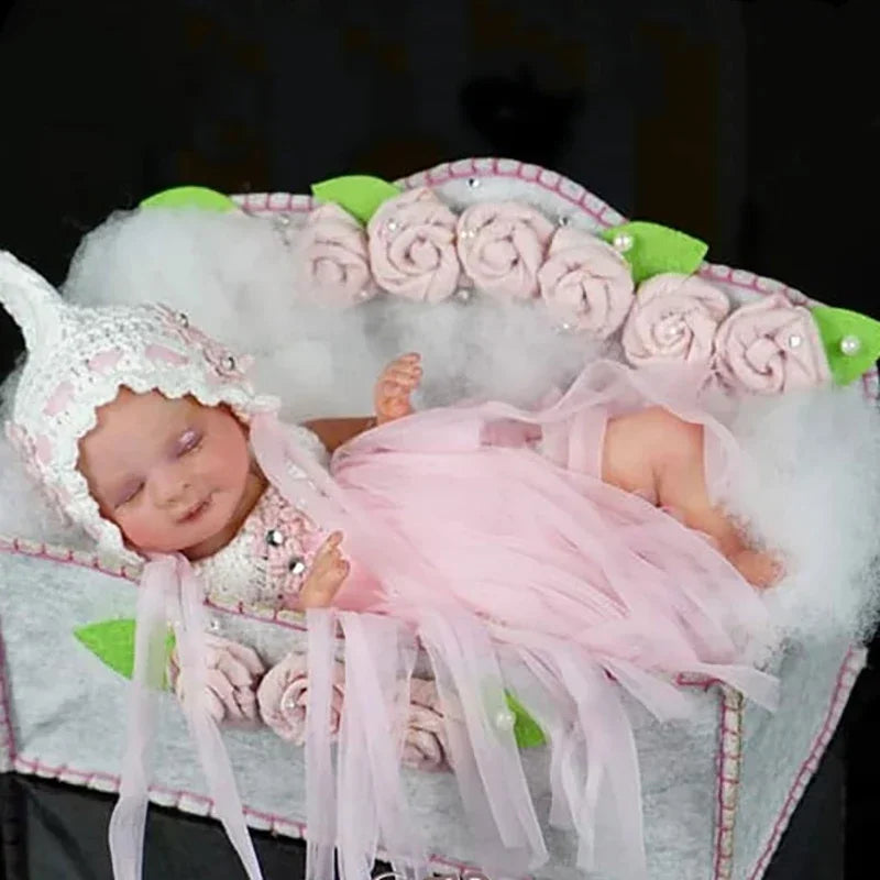 NPK 8inch Mini Reborn Doll kit Wynter Fairy Baby Handy Doll Parts with Body Fresh Color ShopOnlyDeal