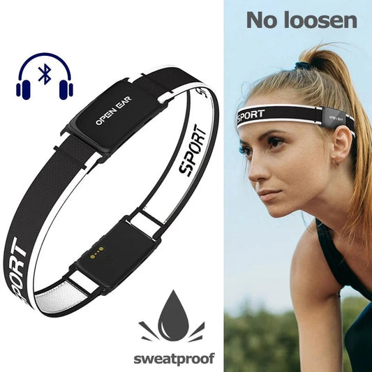 Air Bone Conduction Earphone Headband Sweatproof Waterproof Bluetooth Headphone Open Ear Headsets with Dual Mic For Sports ShopOnlyDeal