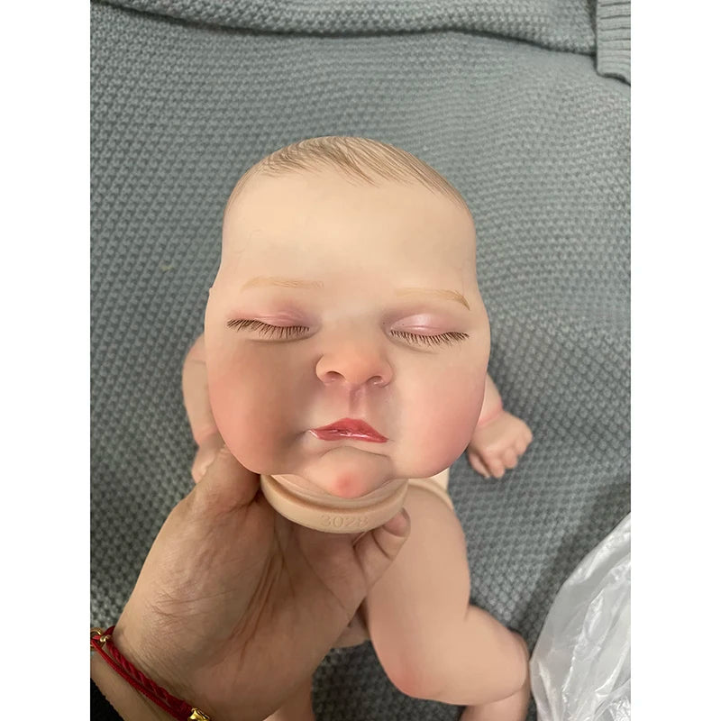 21inches Bebe Peaches Reborn Doll Kit Already Painted Visible Veins Doll Parts with Cloth Body Painted Hair and Eyelashes ShopOnlyDeal