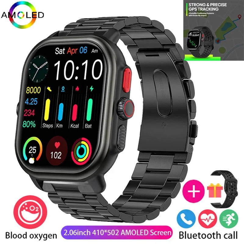 2024 New Men’s GPS Smartwatch | 2.06-Inch AMOLED Display with Built-in GPS & Route Import | Make and Receive Bluetooth Calls | Women’s Smartwatch ShopOnlyDeal