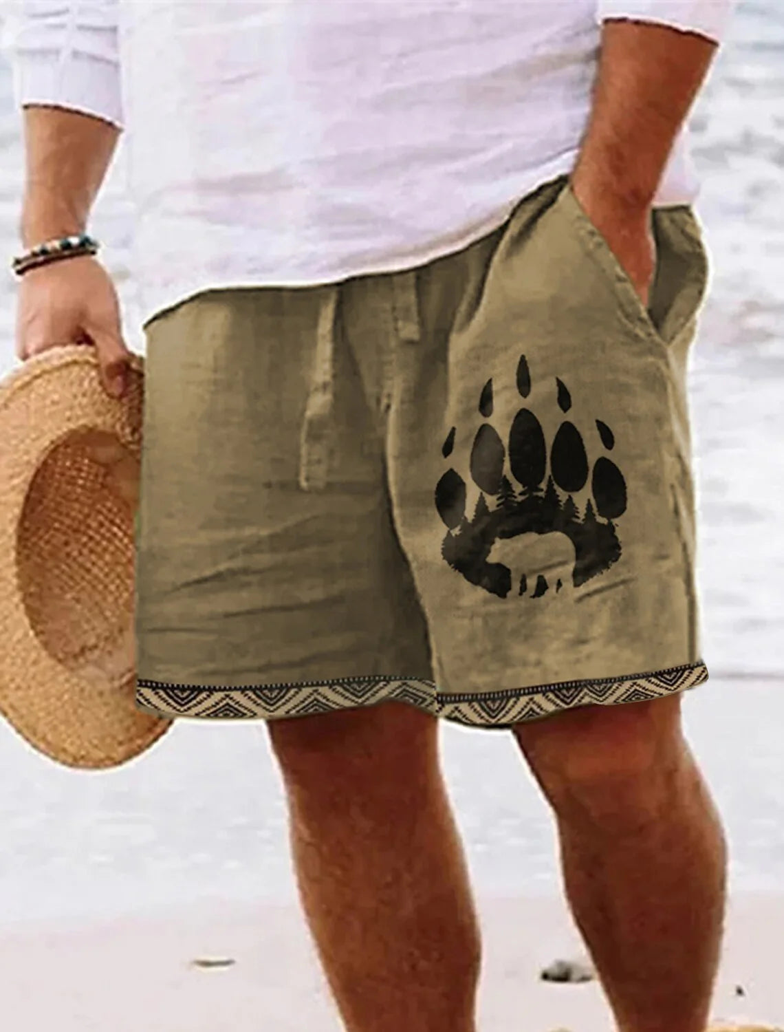 2024 New Men's Retro Bear Paw 3D Printed Shorts | Summer Breathable Retro Fitness Street Shorts | Ropa Hombre ShopOnlyDeal