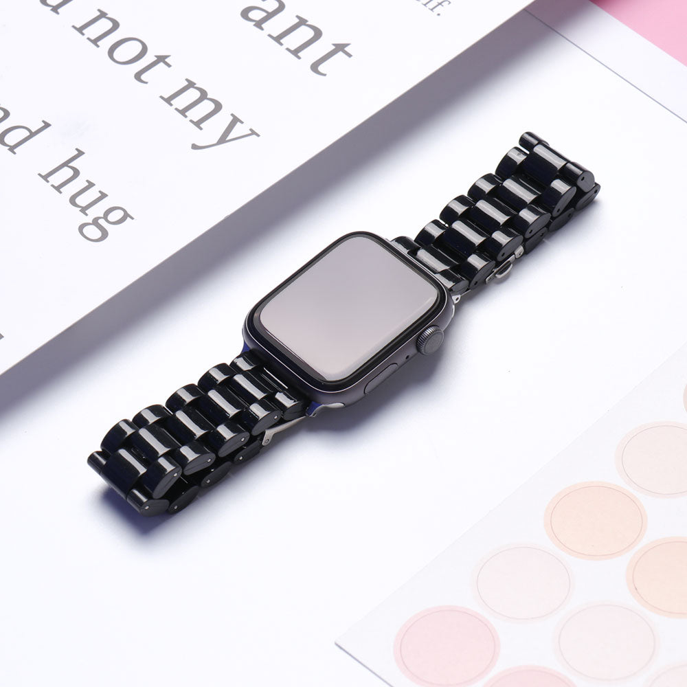 Pink Resin Watch strap for apple watch 40mm band 42 38mm correa candy steel for iwatch series 8 7 6 SE 5 4 40mm 41MM 45MM 49MM Ultra Black ShopOnlyDeal