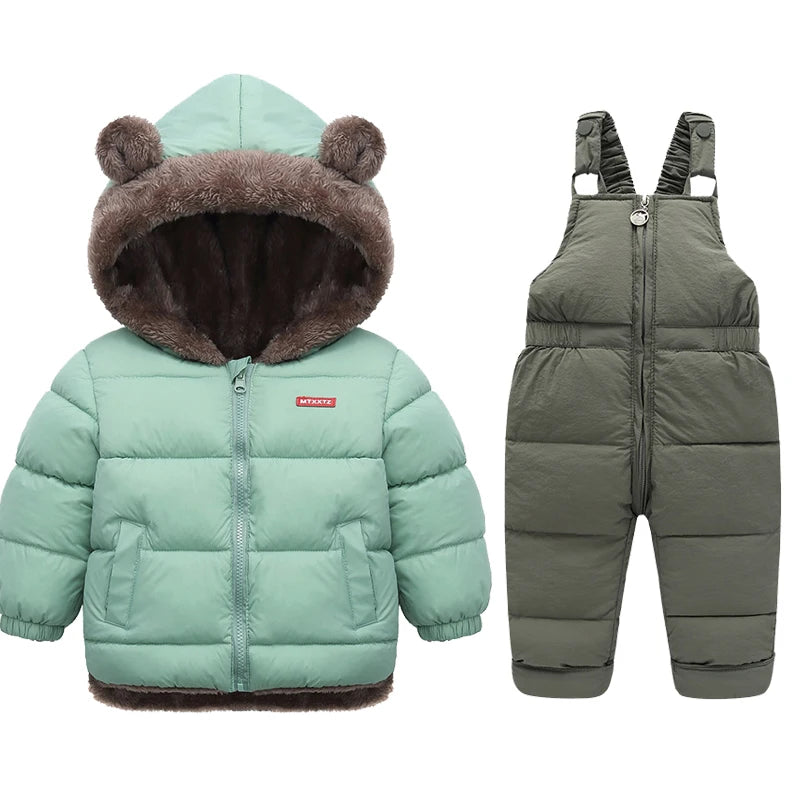 Winter Children Clothing Sets Lamb Fleece Coats + Down Pants Baby Thicken Warm 2Pcs Suit Kids Clothes Boys Girls Fashion Jackets ShopOnlyDeal