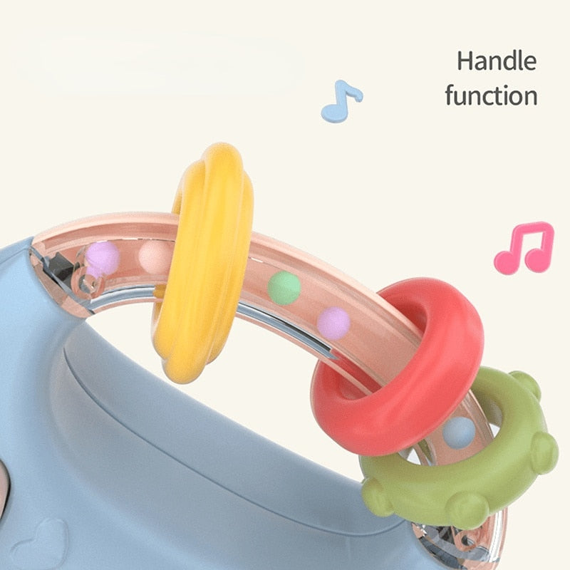 Baby Musical Feeding Bottle Pacifier Newborn Soft Teether Rattles Educational Toy Mobile Rattles Toys 0-12M Soothing Vocal Music ShopOnlyDeal