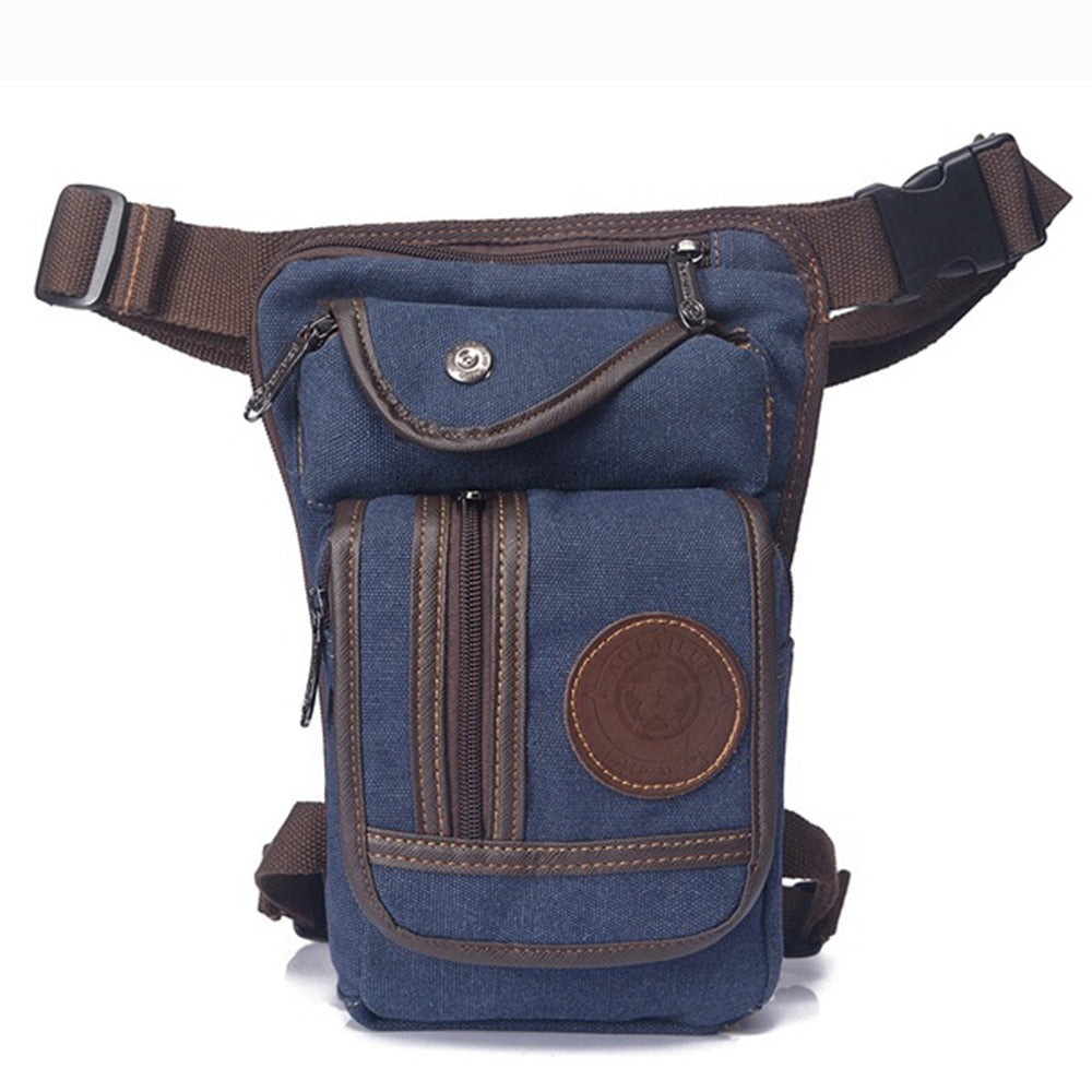 High Quality Men's Canvas Drop Leg Bag Military Motorcycle Multi-purpose Messenger Shoulder Bags Belt Hip Bum Waist Fanny Pack ShopOnlyDeal