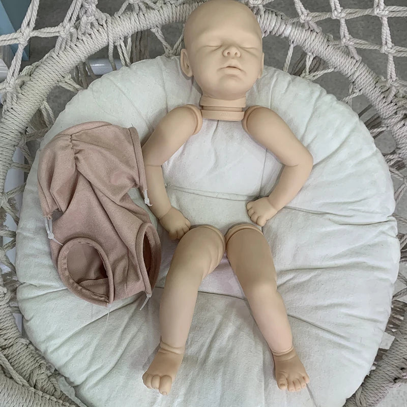 20Inch Reborn Doll Kit Sleeping Sara Baby Reborn Vinyl Doll Kit Lifelike Unfinished Doll Parts DIY Toys Drop Shipping ShopOnlyDeal