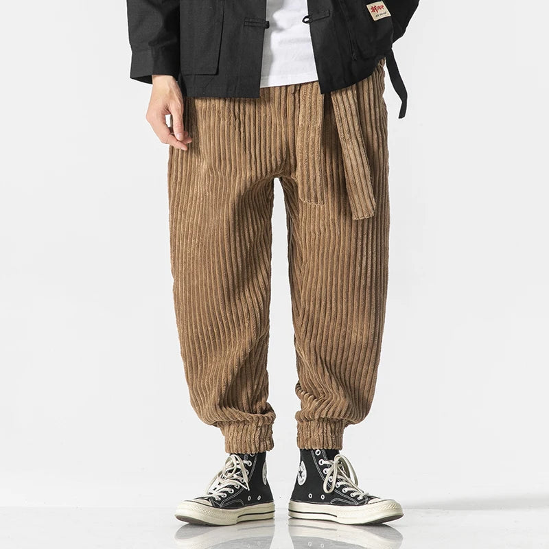 New Autumn Winter Men Corduroy Harajuku Pants Men Streetwear Harem Pants Fashion Thickened Sweatpants Women Warm Casual Trousers ShopOnlyDeal