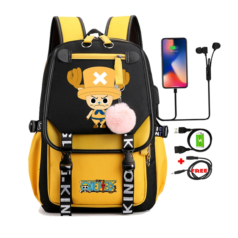 Anime One Piece Nezuko Kawaii Cartoon School Bag for Adults | Large Capacity Backpack Bags Manga To Travel Daily Girls Bookbags ShopOnlyDeal