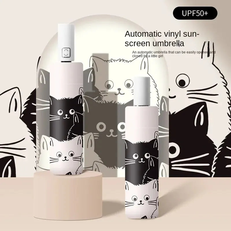 Cat Umbrella Automatic | Large Sunscreen Sunshade Umbrella | Sunny Rain Dual-Use Umbrella | Sun Umbrella UV Folding Umbrella ShopOnlyDeal