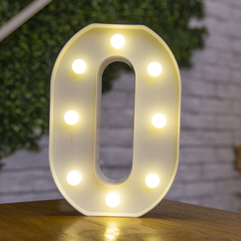 Decorative Letters Alphabet Letter LED Lights Luminous Number Lamp Decoration Battery Night Light Party Baby Bedroom Decoration ShopOnlyDeal