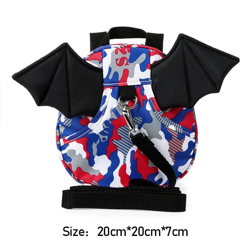 Cute 3D Bat Wings School Bags | Girl Backpack | Anti-lost Mini Cartoon Backpacks | Boy Adjustable Pulling Rope SchoolBag | Gift ShopOnlyDeal