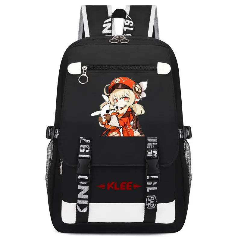 Game Genshin Impact Backpack Student School Shoulder Bag Xiao Klee Large Capacity Computer Bag Travel Backpack ShopOnlyDeal