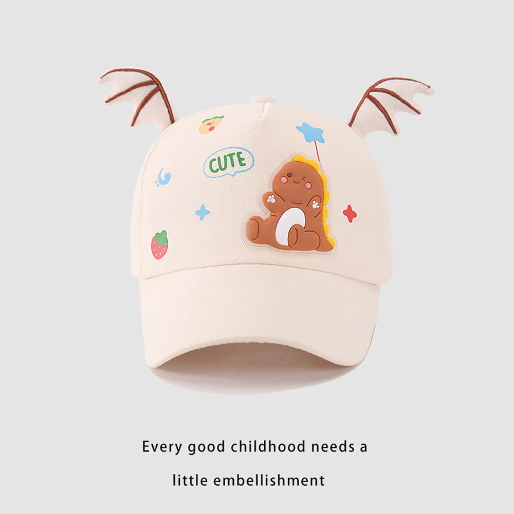 Baby Hats Spring New | Printed Dinosaur Cartoon Peaked Caps | Children's Super Cute Sunshade Baseball Caps ShopOnlyDeal