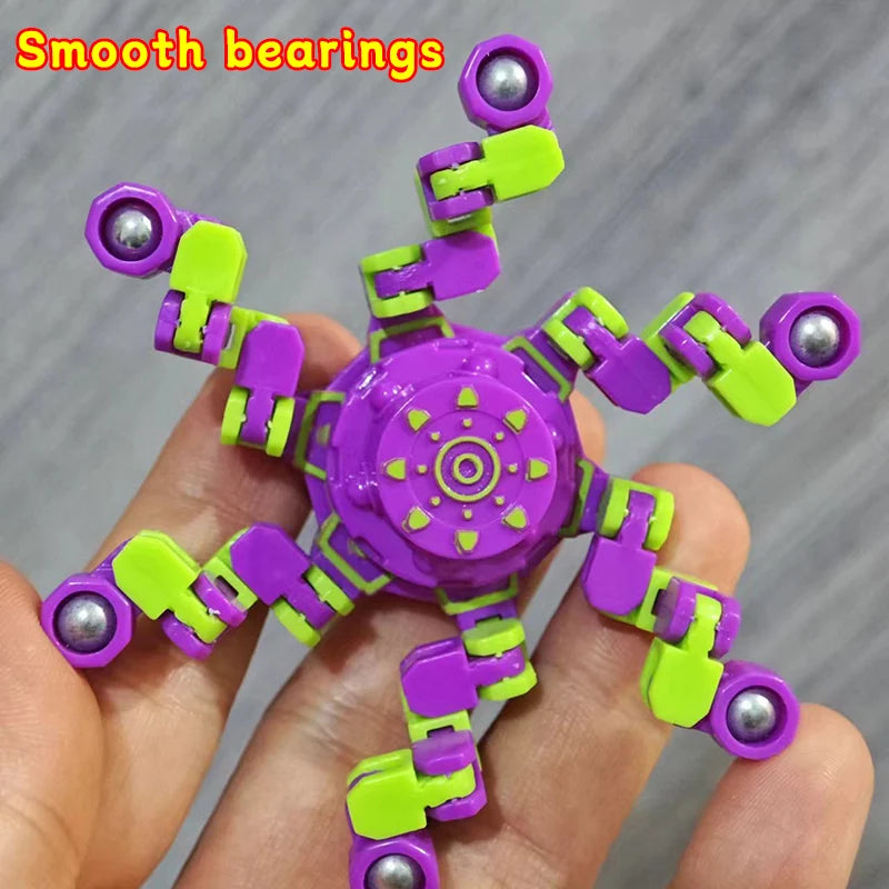 New Adult Stress Relief Sensory Gyro Gift Antistress Hand Spinner Vent Toys  New Deformed Fidget Spinner Chain Toys for Children ShopOnlyDeal