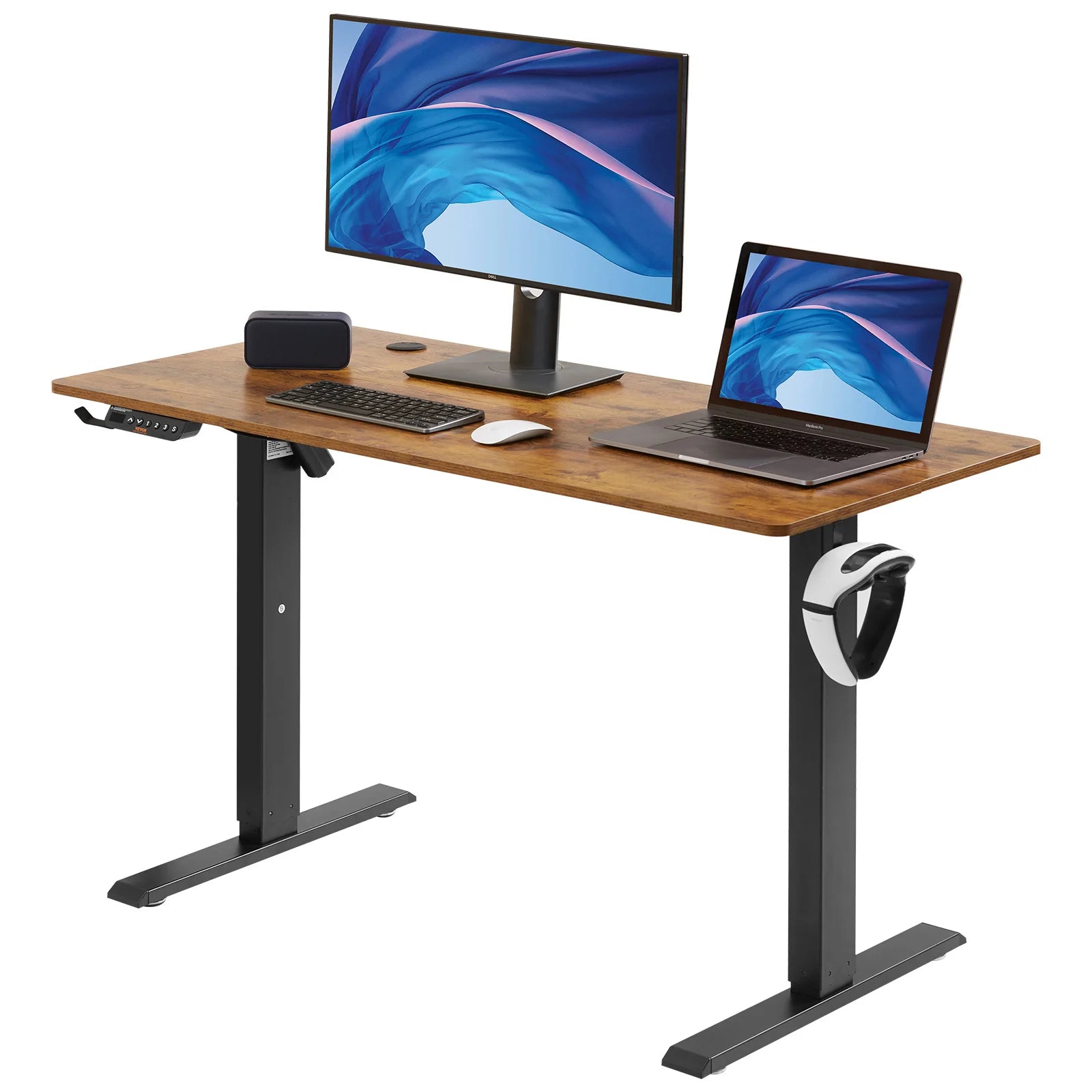 VEVOR Height Adjustable Desk,3-Key Modes Electric Standing Desk,Sturdy Dual Metal Frame, Max.Bearing 180 LBS Sit Stand up Desk ShopOnlyDeal