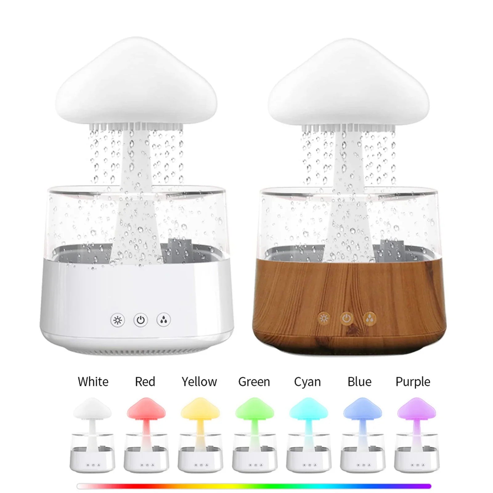 300ML Mushroom Rain Cloud Air Humidifier Colorful Night Light Moisturize Skin Relieve Fatigues for Friends Family Gifts ShopOnlyDeal