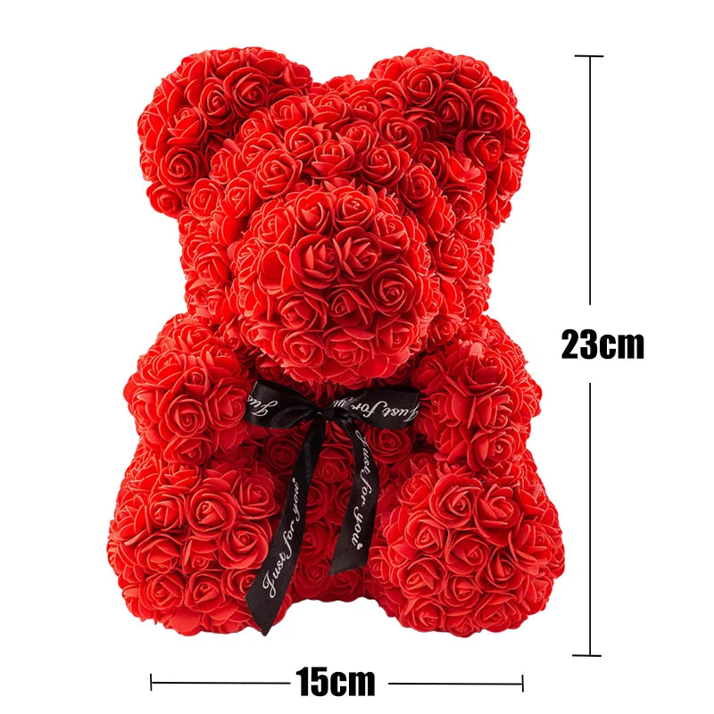 Rose Bear with LED Lights | Artificial Flowers DIY Bear Rose | Valentine's Day, Mother's Day, Birthday, Wedding Gifts ShopOnlyDeal