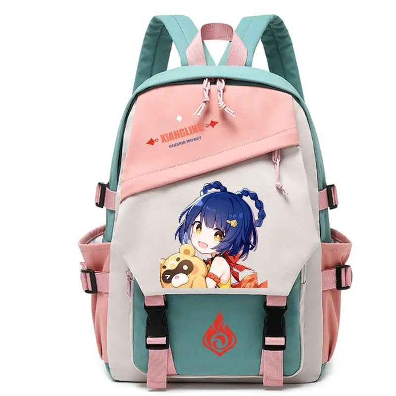 Genshin Impact Anime Cosplay Students School Bag Backpack Beelzebul Ayaka Xiao Bookbag Travel Rucksack Outdoor Boys Girls Gifts ShopOnlyDeal