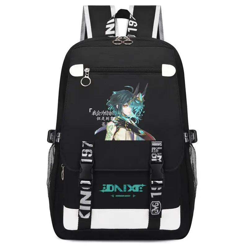 Game Genshin Impact Backpack Student School Shoulder Bag Xiao Klee Large Capacity Computer Bag Travel Backpack ShopOnlyDeal