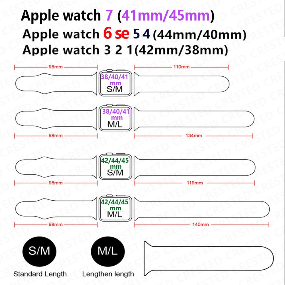 Strap For Apple Watch band 44mm 40mm 45mm 41mm 38mm 42mm 44 45 40 mm Silicone Sport bracelet iWatch Series Ultra 8 SE 7 6 5 4 3 ShopOnlyDeal