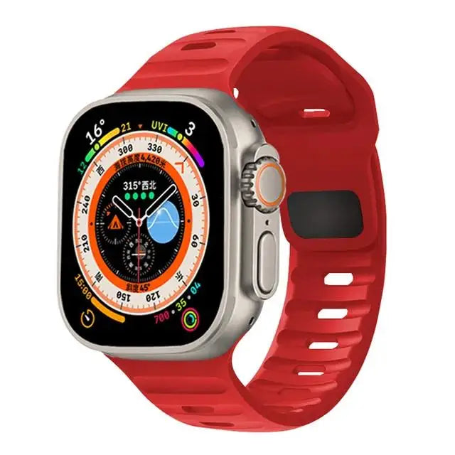 Silicone Sport Strap For Apple Watch Band 49mm 45mm 44mm 42mm 40mm 41mm 38 correa bracelet iwatch Series 9 8 7 6 5 4 3 se ultra ShopOnlyDeal