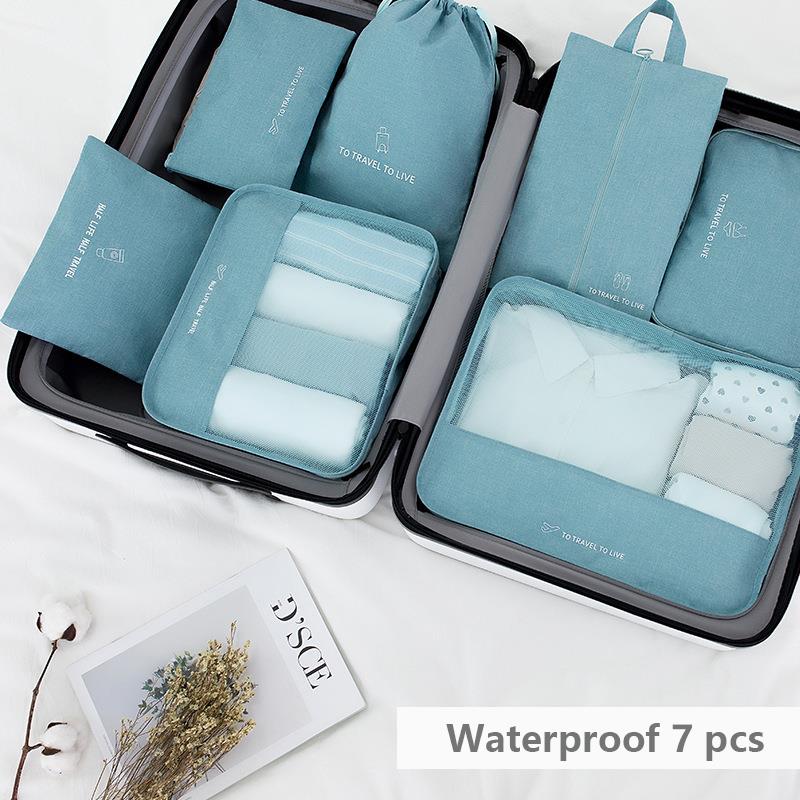 8/7/6 pieces Set Travel Organizer Storage Bags Suitcase Packing Set Storage Cases Portable Luggage Organizer Clothe Shoe Pouch ShopOnlyDeal