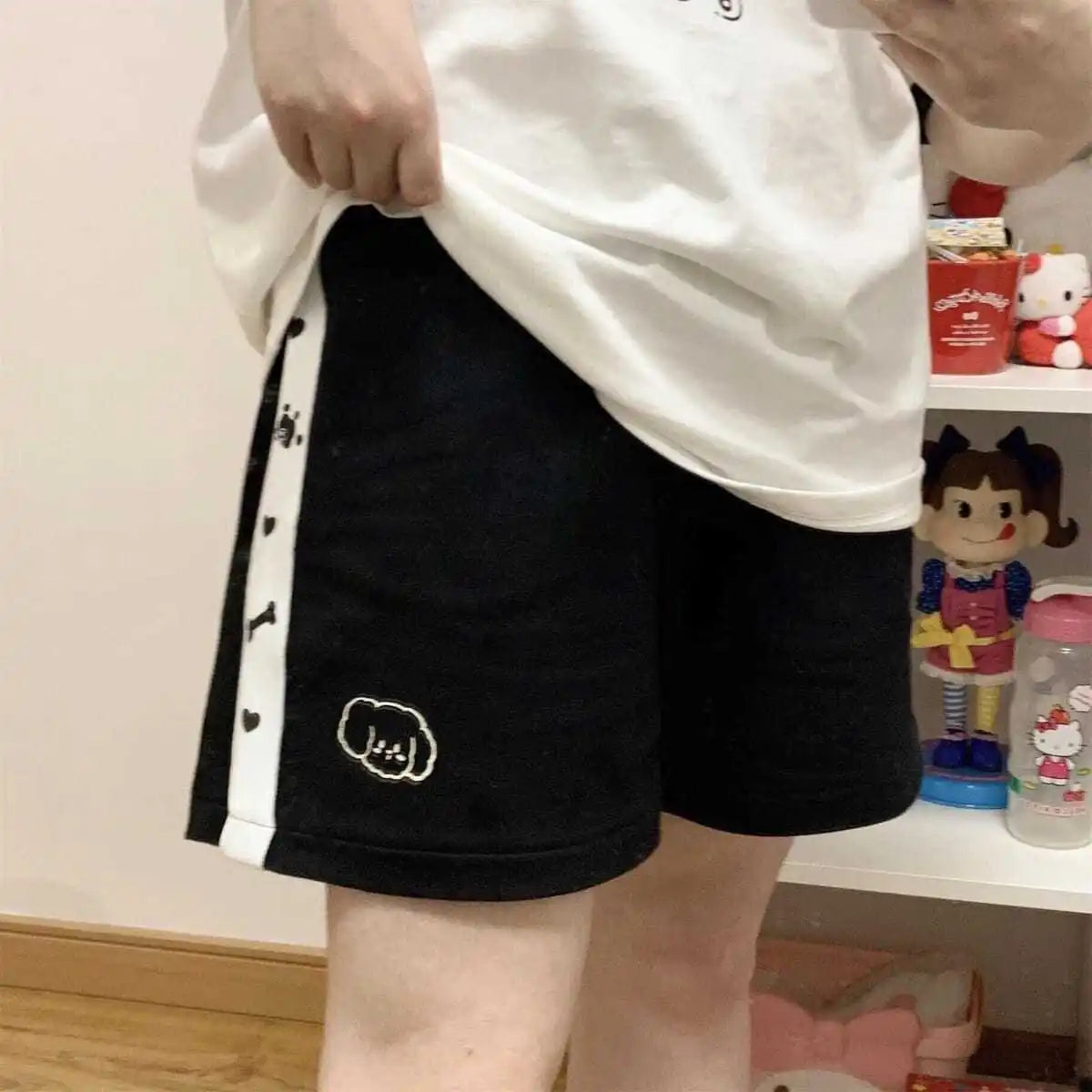 Loose Women's Kawaii Sports Shorts | 2024 Summer Casual | Japanese Cute Cartoon Print | Y2K Harajuku High Waist Shorts | Streetwear ShopOnlyDeal