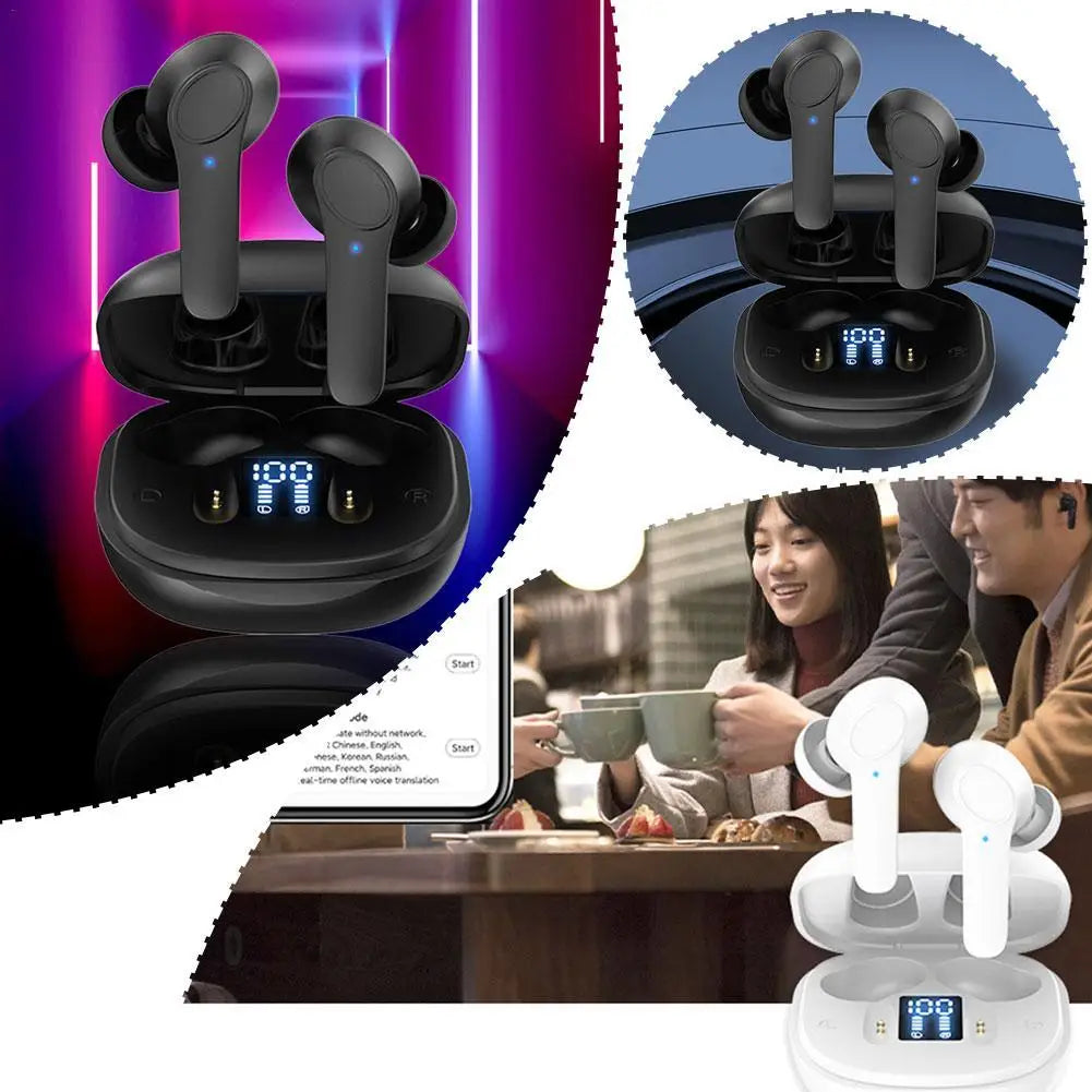 Intelligent Voice Translation Headphone 144 Languages Real Time Translator Earphones Bluetooth Wireless Simultaneous Translation ShopOnlyDeal