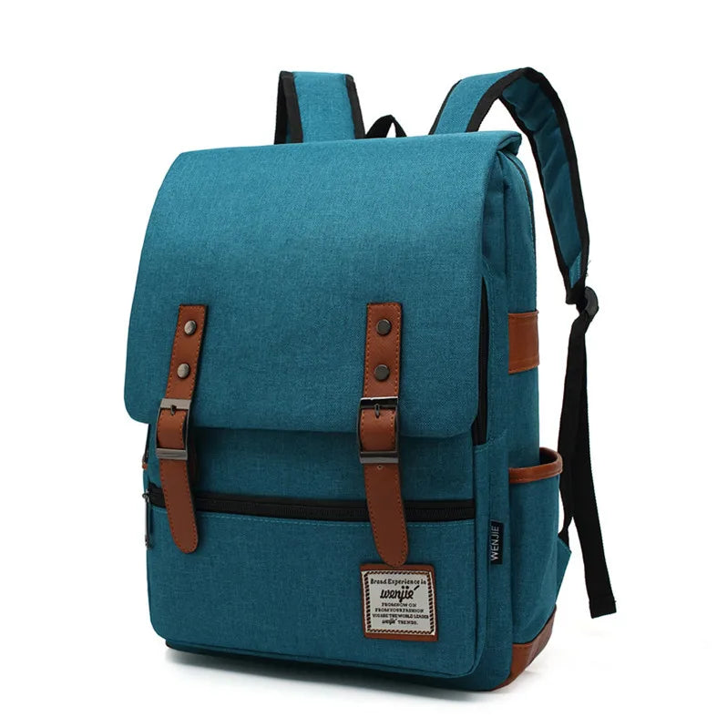 Vintage 16-Inch Laptop Canvas Backpack | Retro Casual Travel and School Bag for Men and Women - Ideal for Teenagers ShopOnlyDeal