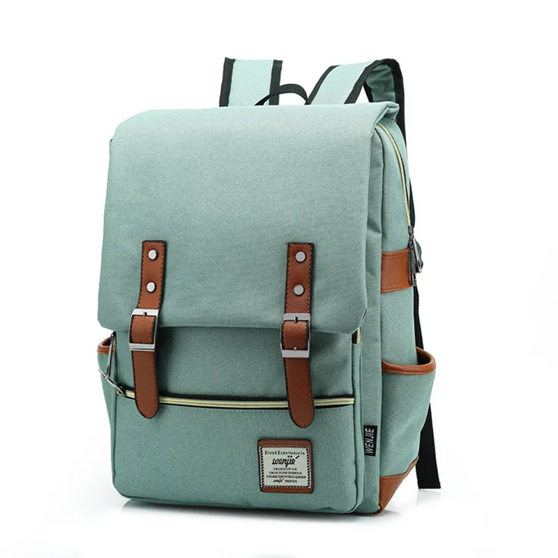 Vintage 16-Inch Laptop Canvas Backpack | Retro Casual Travel and School Bag for Men and Women - Ideal for Teenagers ShopOnlyDeal