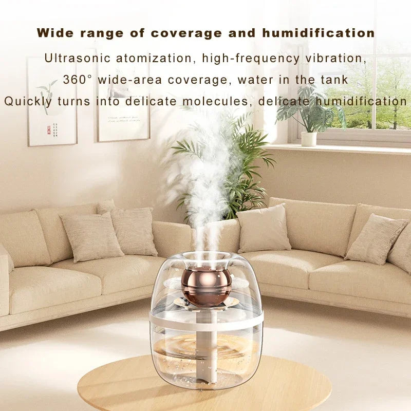 New 2L Double Spray Humidifier | Home Mute Transparent Spray Fog with Night Light | USB Large Capacity Humidifier for Bedroom Office ShopOnlyDeal