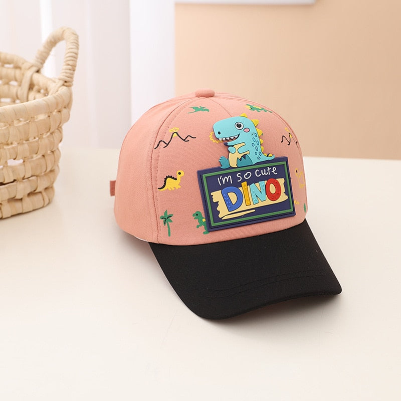 Cartoon Dinosaur Children Baseball Cap Cute Animal Kids Sun Hat Spring Corduroy Outdoor Boys Girls Peaked Caps Bonnet Gorras ShopOnlyDeal