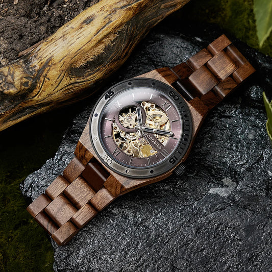 Top Luxury Men's Watches BOBO BIRD Mechanical Wristwatch Wooden Relogio Masculino Custom Father's Day Gift Wooden Box ShopOnlyDeal