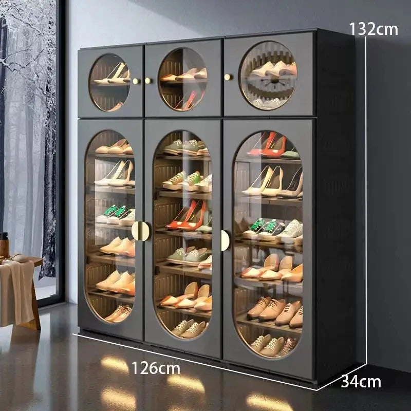 High Quality Luxury Household Free Installation Space-Saving Foldable Shoes Closet Storage Rack Installation Free Shoe Cabinet ShopOnlyDeal