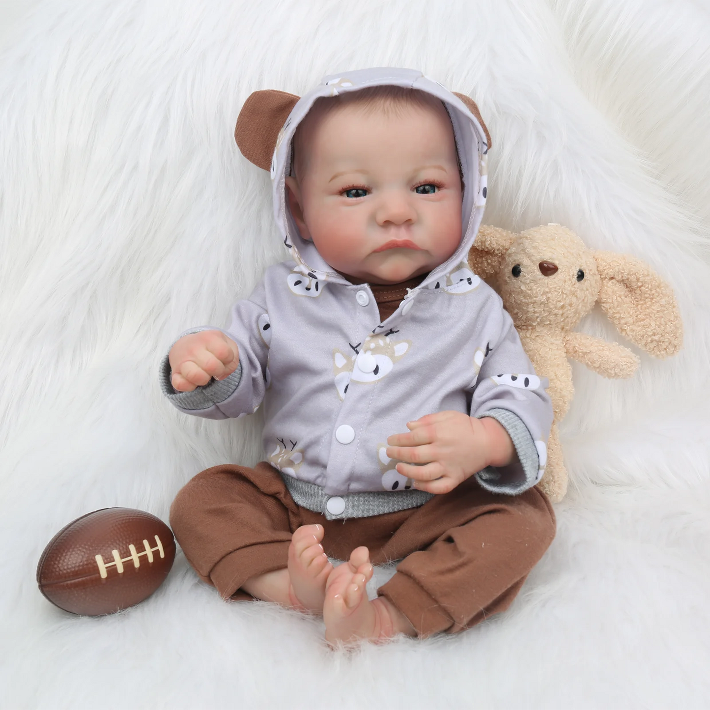 Reborn Baby Dolls Boy - 17 Inch Anatomically Correct Realistic Newborn Doll Eyes Open Baby Real Life Full Vinyl Body ShopOnlyDeal