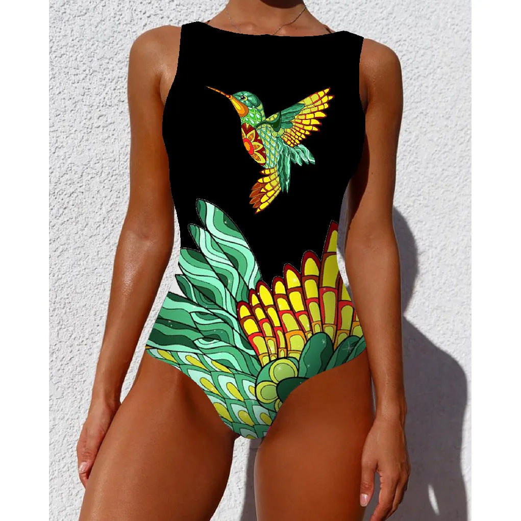 Striped Women One Piece Swimsuit High Quality Swimwear Printed Push Up Monokini Summer Bathing Suit Tropical Bodysuit Female ShopOnlyDeal