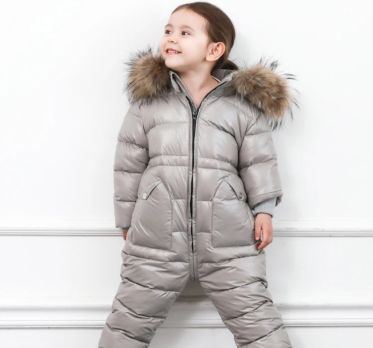 Winter children's one-piece down jacket boys waterproof thickened down jacket girls wash-free warm jacket 2-6 years old ShopOnlyDeal