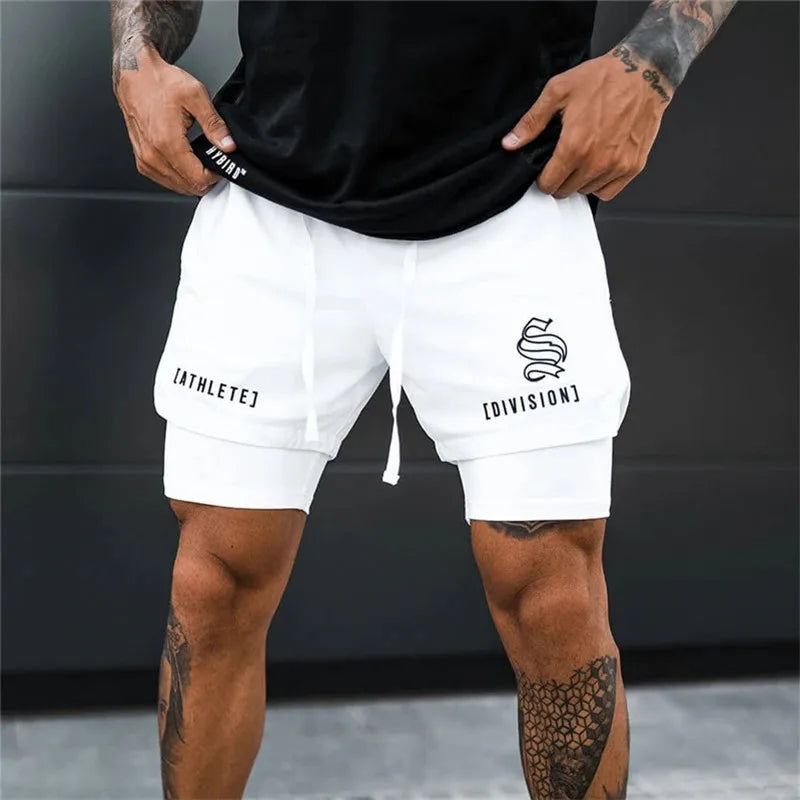 NEW 2 IN 1 Sport Running Casual Breathable Shorts Men Double-deck Jogging Quick Dry GYM Shorts Fitness Workout Men Shorts ShopOnlyDeal