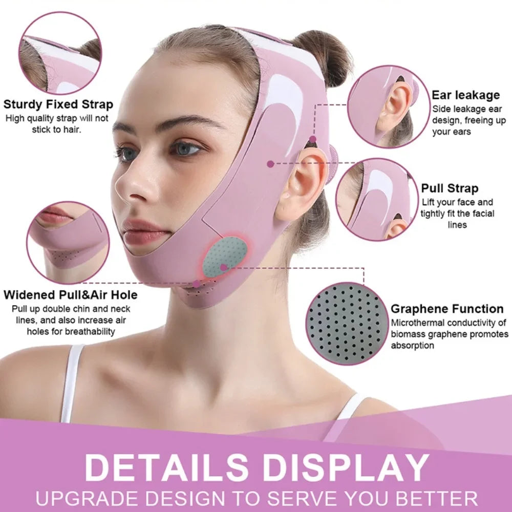 Face Slimming Bandage V Line Face Shaper Facial Chin Cheek Lifting Belt Graphene Anti Wrinkle Face Lift Up Strap Skin Care Tools ShopOnlyDeal