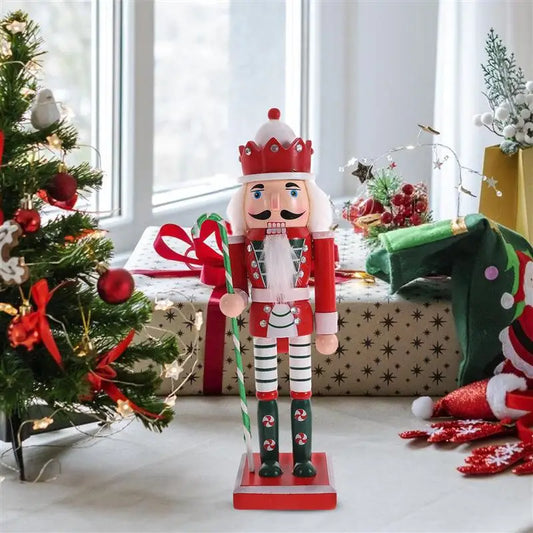 Christmas Nutcracker Figure Soldier Wooden Vintage Puppet Creative Handicrafts Gift Christmas Decorations Home Ornament ShopOnlyDeal