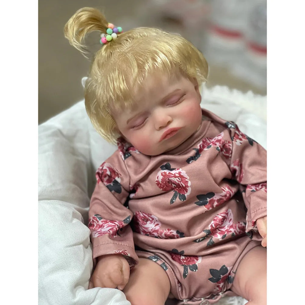 45CM Reborn Baby Doll "Rosalie" | Soft Cuddly Sleeping Baby Girl with Blonde Hair & Hand-Painted Skin ShopOnlyDeal