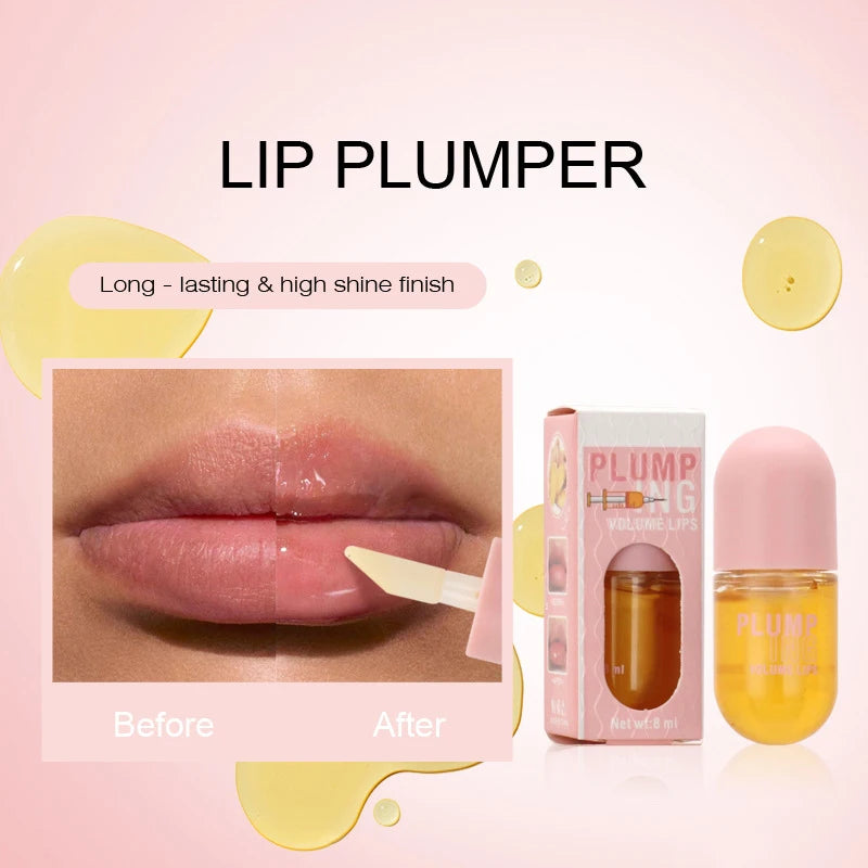 Long Lasting Lip Plumper Oil | Instant Lip Sleeping Mask | Lip Serum with Collagen | Volume Increasing Lip Oil Gloss | Sexy Cosmetic New ShopOnlyDeal